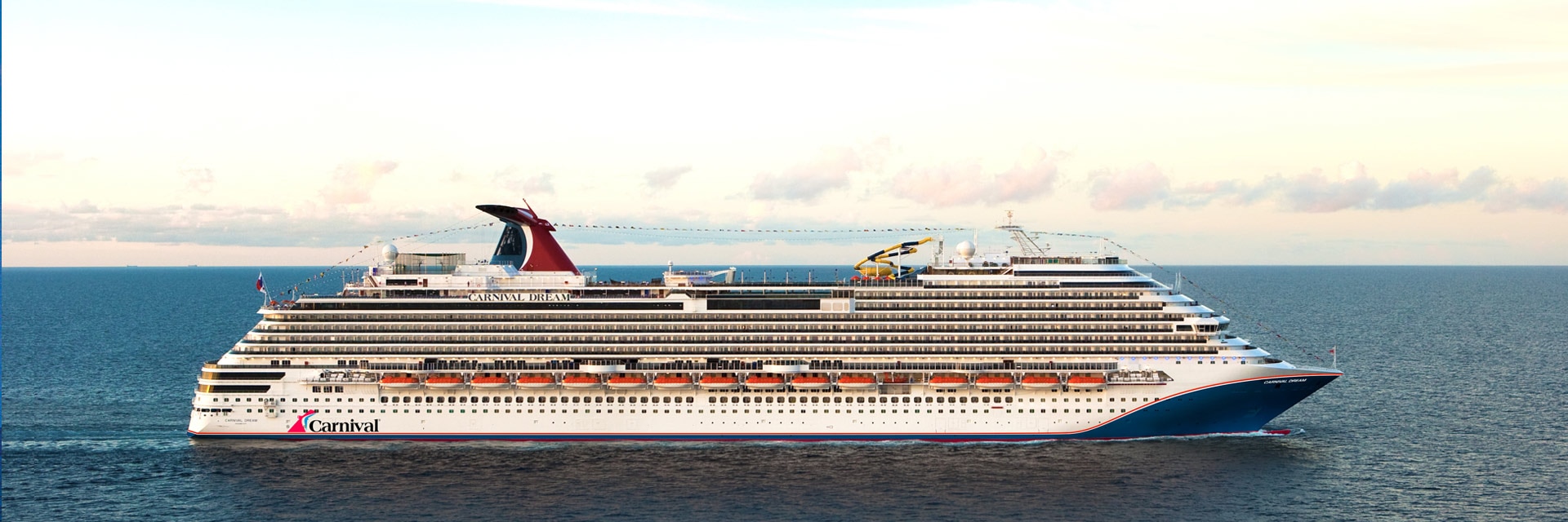 carnival dream sets sail at sea