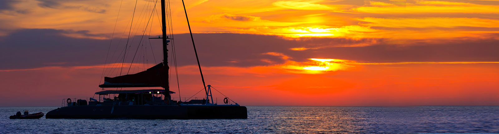 Sailboat on the coast of Nassau, Bahamas during sunset