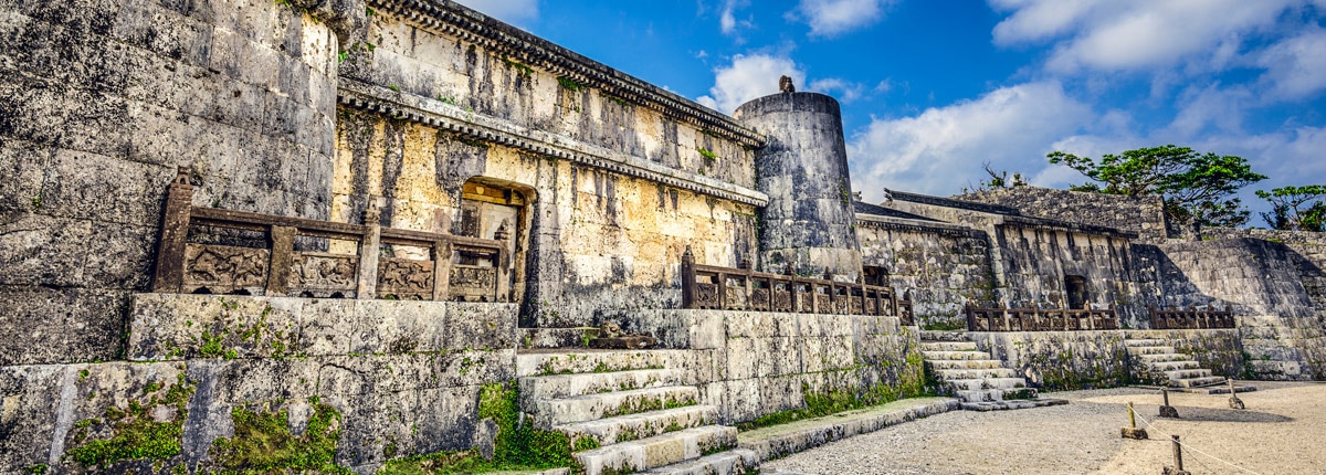 view of the tamaudun mausoleum in naha, okinawa