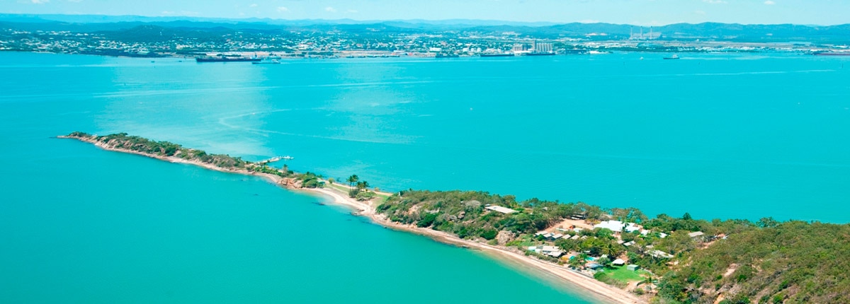 Gladstone, Australia from above.