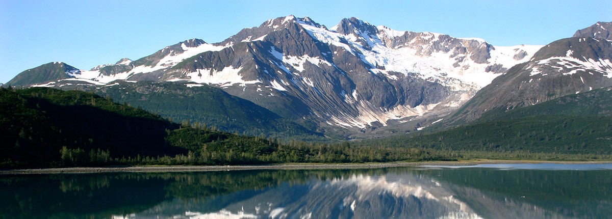 snow capped mountains in glacier bay