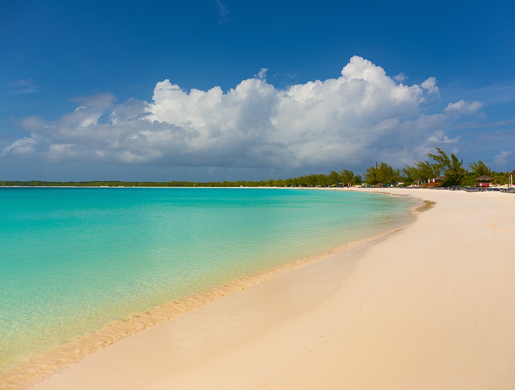 view of the beach at half moon cay