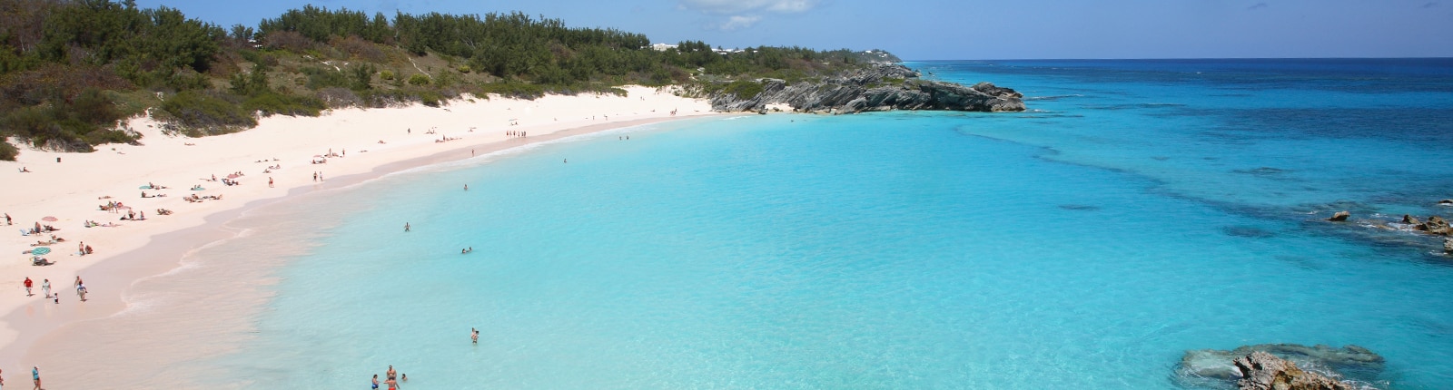 Breathtaking aerial shot of Bermuda beach