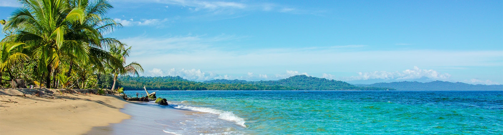 Lazy day on a quiet beach in Limon, Costa Rica