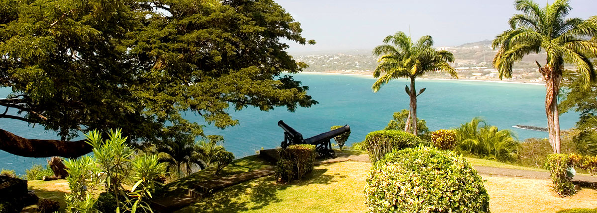 cannons overlooking the bay in scarborough 