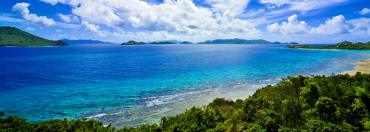 view the blue waters at a secluded beach in st. croix 