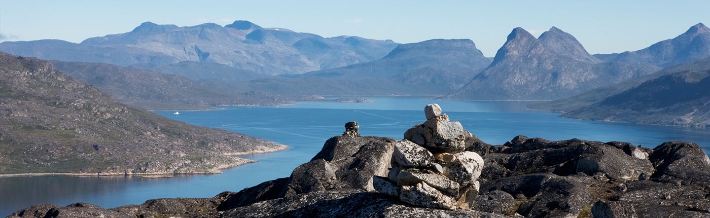 greenland tundra rocks and mountains