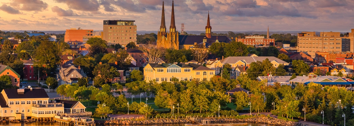 view of church during sunset at charlottetown prince edward