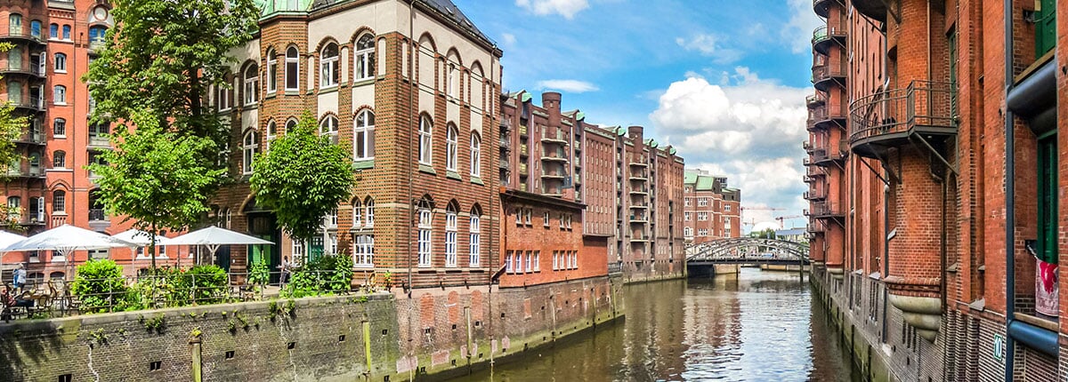 speicherstadt warehouse district in hamburg, germany