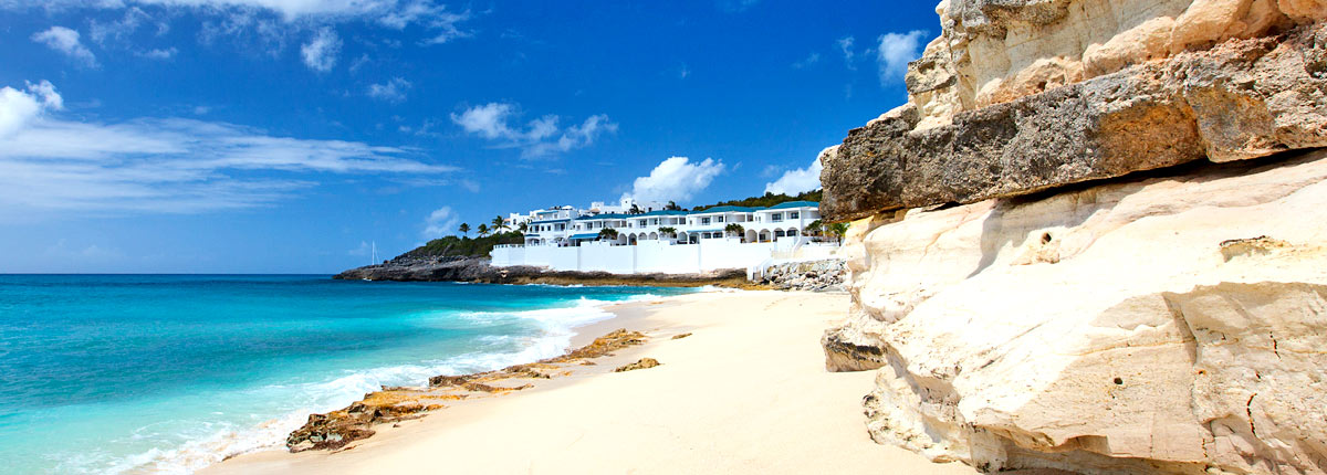 scenic view of cupecoy beach in st. maarten