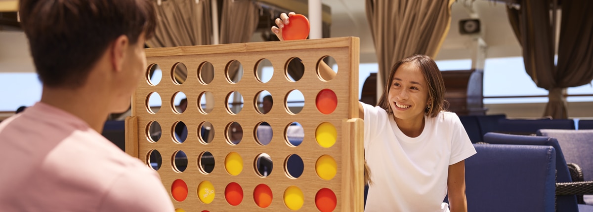 kids play a game indoors