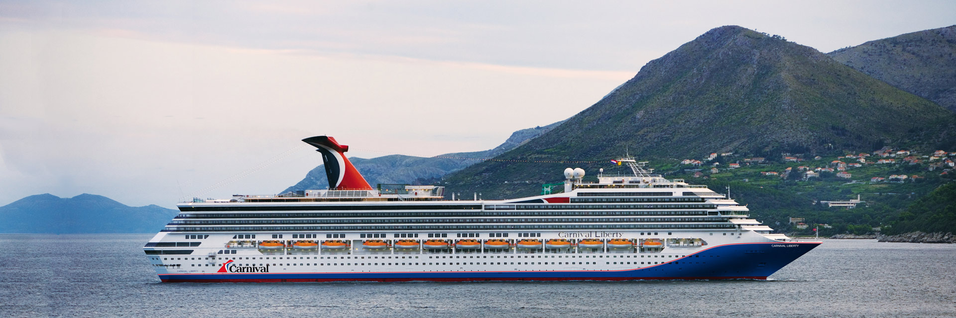 carnival liberty sets sail at sea