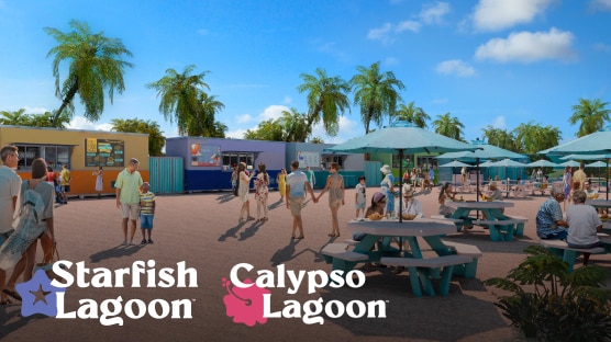 digital rendering of the outdoor food trucks area in celebration key